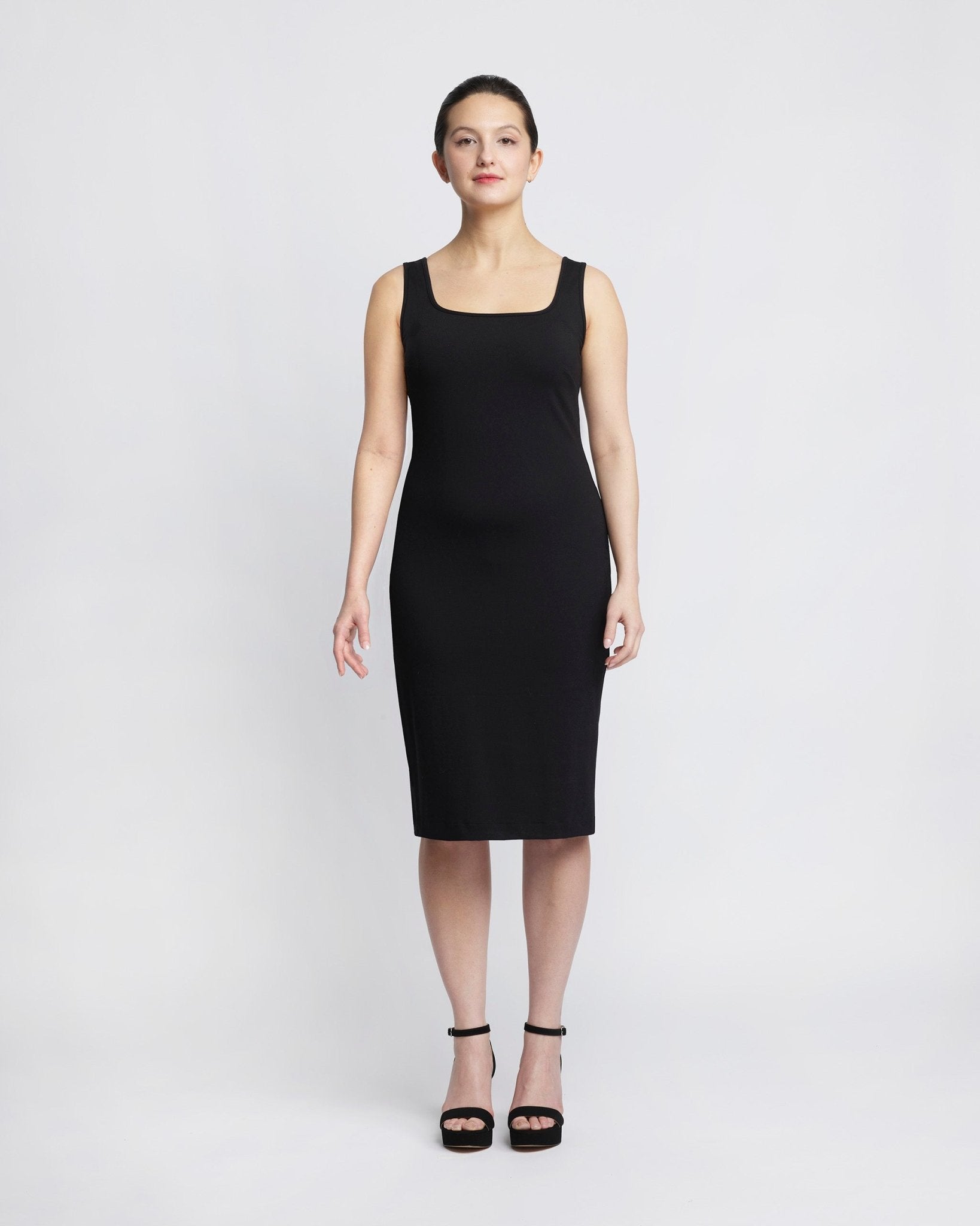 CHRISTY KNEE LENGTH DRESS -stretchy fabric - elegant - "a-dress" CHRISTY KNEE LENGTH DRESS -stretchy fabric - elegant - "a-dress"