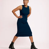 MICHELLE MIDI DRESS / DARK NAVY BLUE