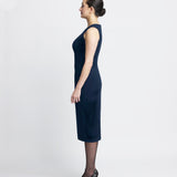 MICHELLE MIDI DRESS / DARK NAVY BLUE