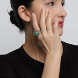 PERLA RING / GRAY-GREEN